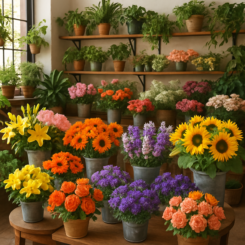 A beautiful flower shop interior